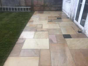 Asphalt Driveway with Sandstone and Turf Patio in Tallaght