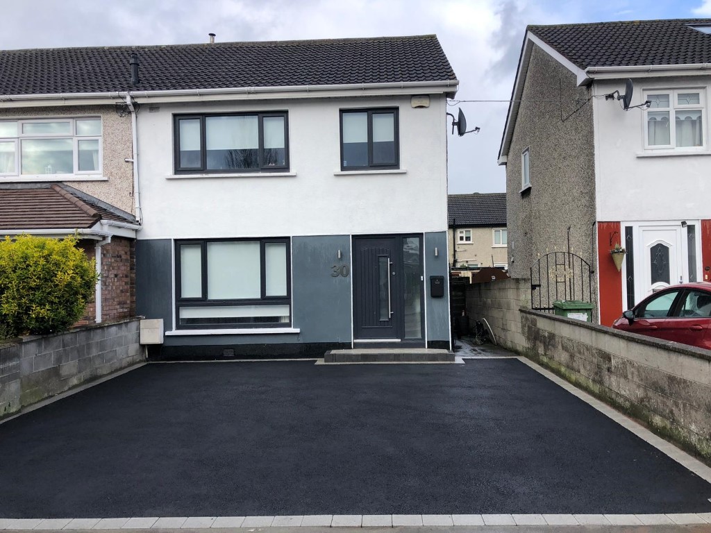 Asphalt Driveway with Lismore Kerbing in Whitehall, Dublin