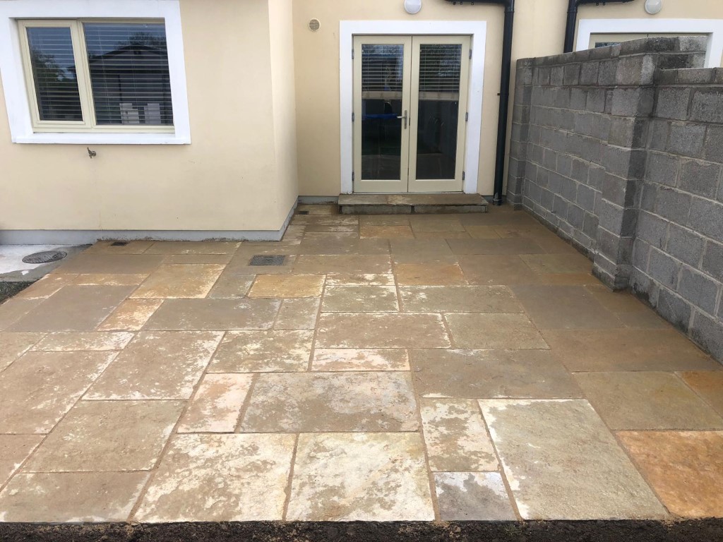 Yellow Limestone Patio in Blanchardstown, Dublin