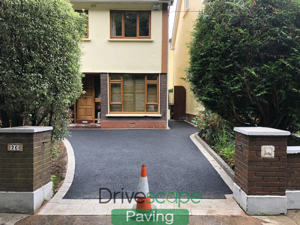 Asphalt Driveway with Raised Flower-Beds in Stillorgan, Dublin