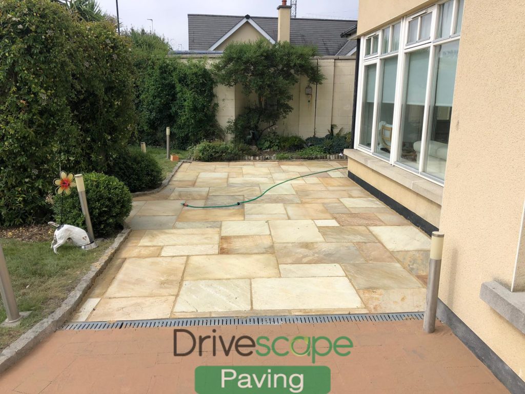 Lizmore Paving Driveway with Sandstone Patio in Foxrock, Dublin