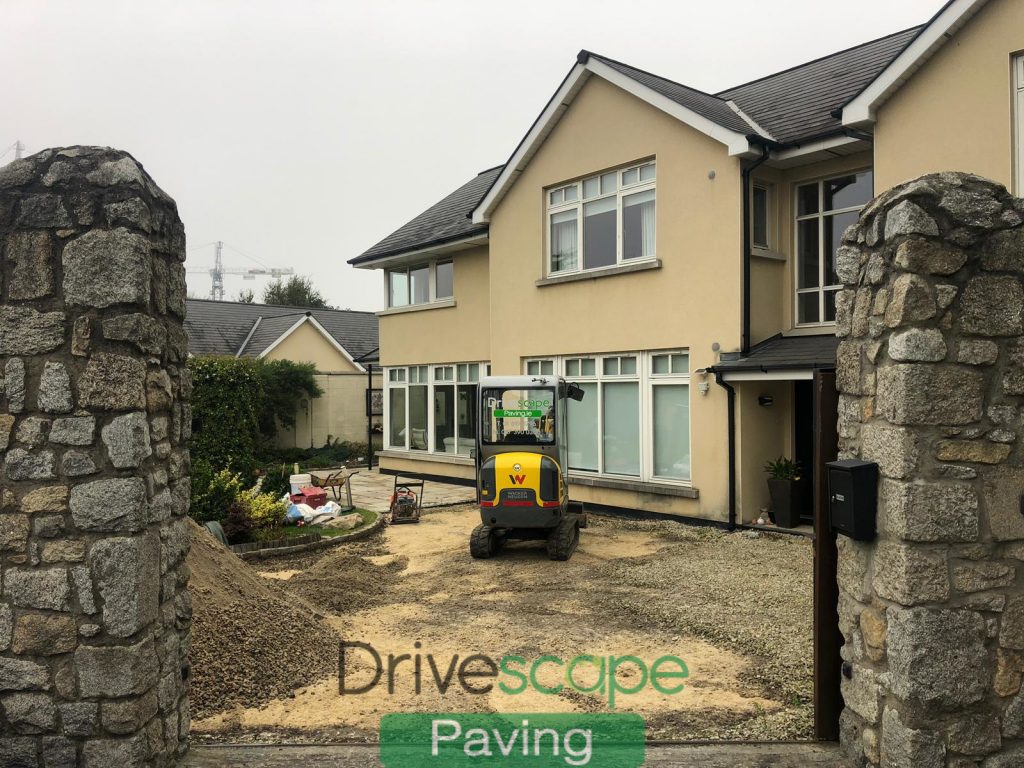 Lizmore Paving Driveway with Sandstone Patio in Foxrock, Dublin