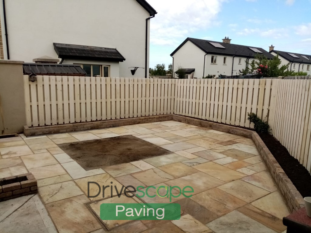 Indian Sandstone Patio and Resealed Driveway in Swords, Dublin