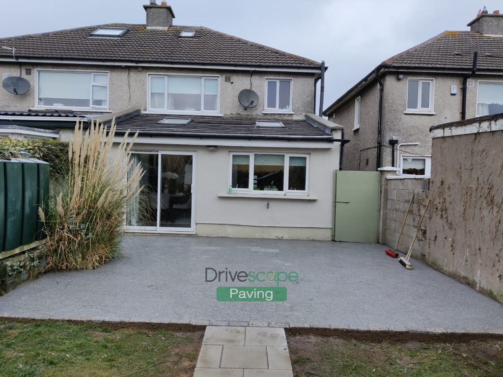 Silver Granite Slabbed Patio in Beaumont, Dublin