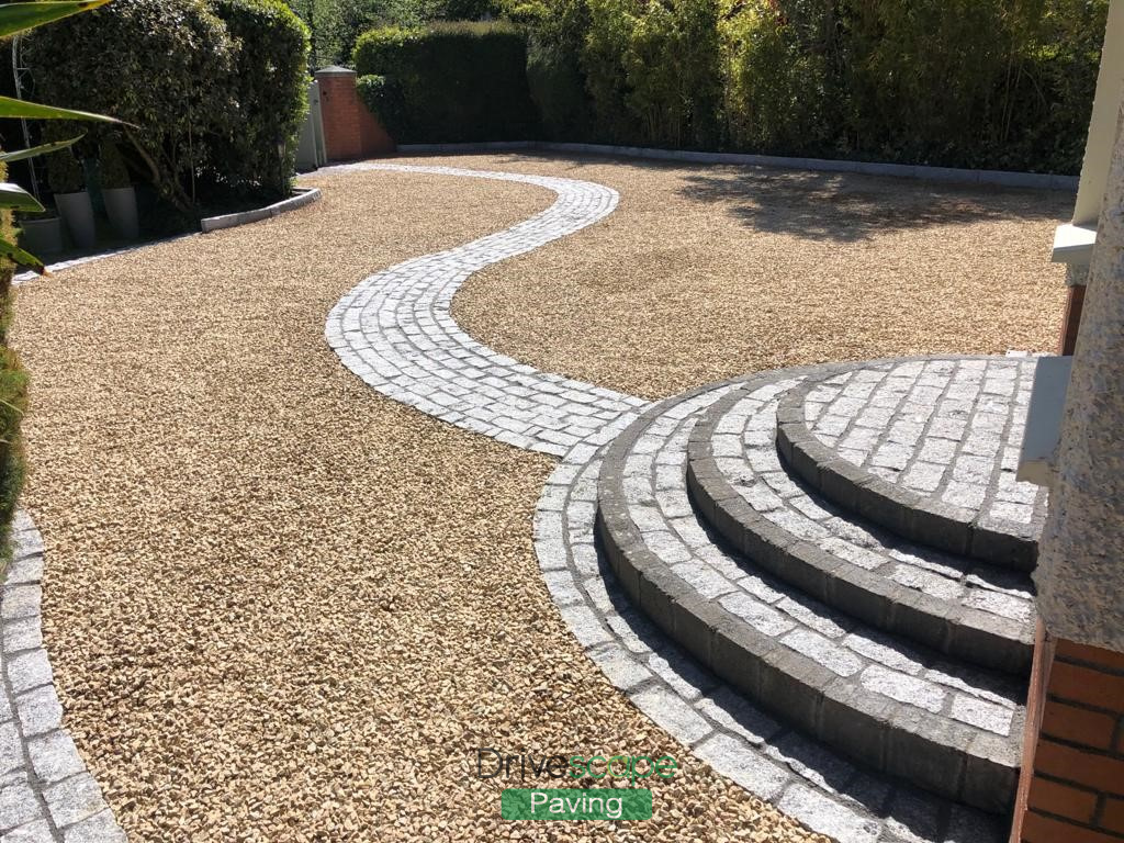 Gravel Driveway with Semi-Circle Steps in Malahide, Co. Dublin