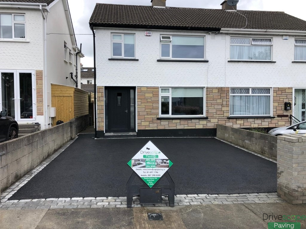 Asphalt Driveway with Granite Cobbles in Templeogue, Dublin