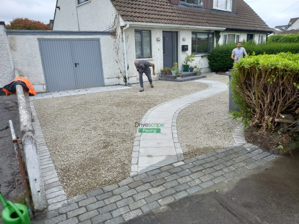 Gravel Driveway and Granite Patio in Dublin