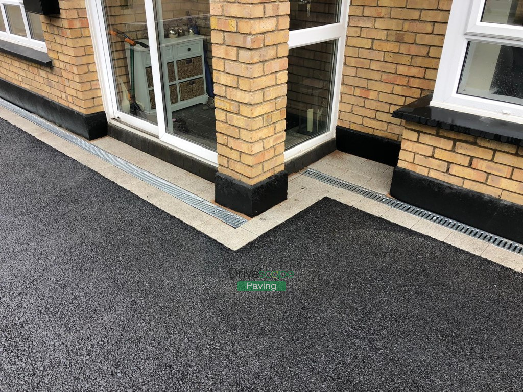 Asphalt Driveway with Connemara Walling and Granite Kerbing in Lucan, Co. Dublin