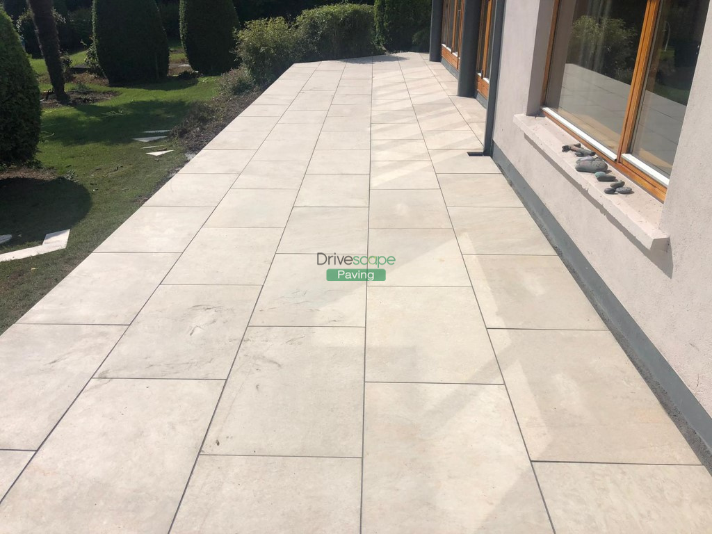 Porcelain Tiled Patio with New Steps in Shankill, Co. Dublin