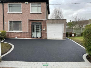 Asphalt Driveway with Silver Granite Borderline in Santry, Dublin