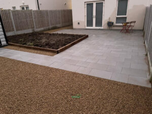 Patio with Granite Slabs and Gravel Areas in Naas, Co. Kildare