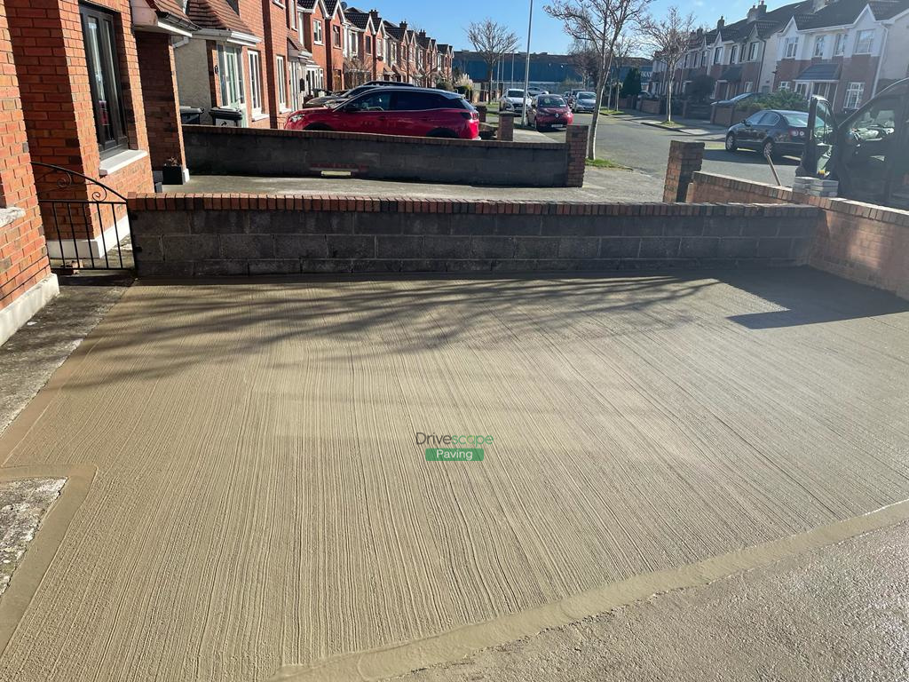 Brushed Concrete Driveway Extension in Palmerstown, Dublin