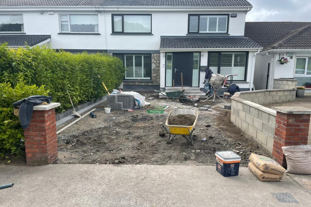 Driveway with Imprinted Concrete, Slane Borderline and New Steps in Blanchardstown, Dublin (3)