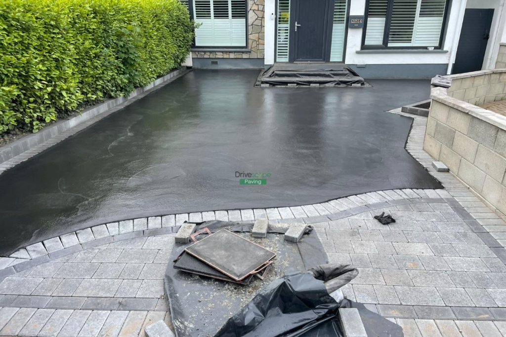 Driveway with Imprinted Concrete, Slane Borderline and New Steps in Blanchardstown, Dublin (5)