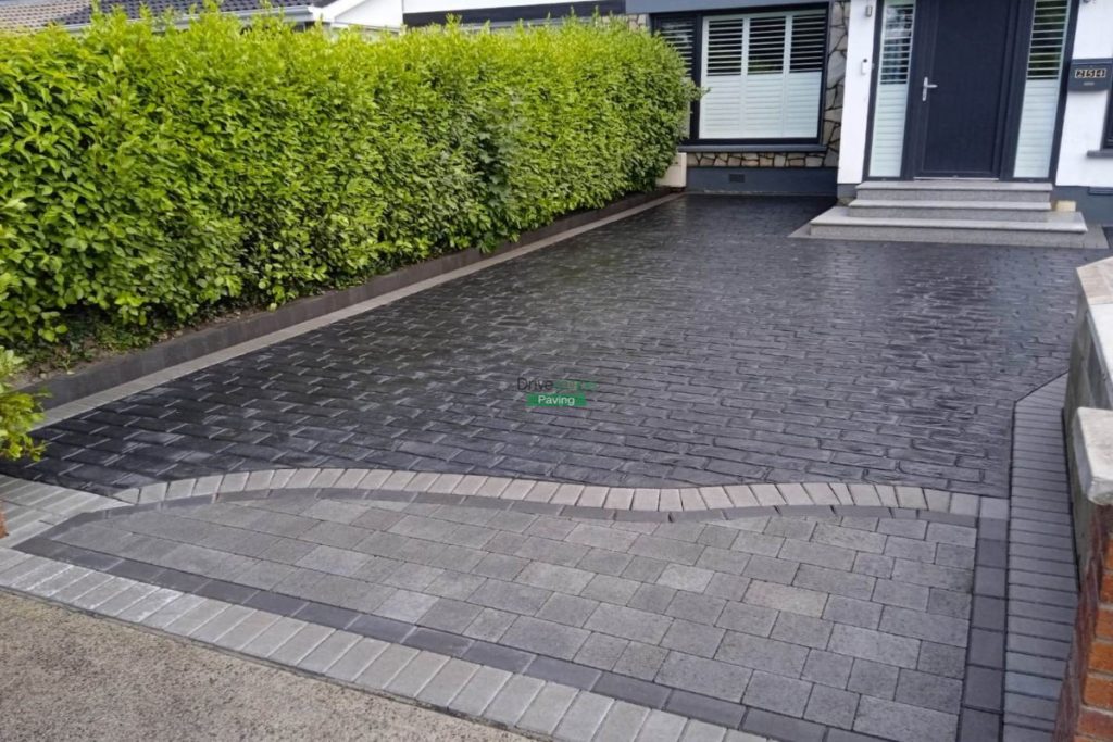 Driveway with Imprinted Concrete, Slane Borderline and New Steps in Blanchardstown, Dublin (6)