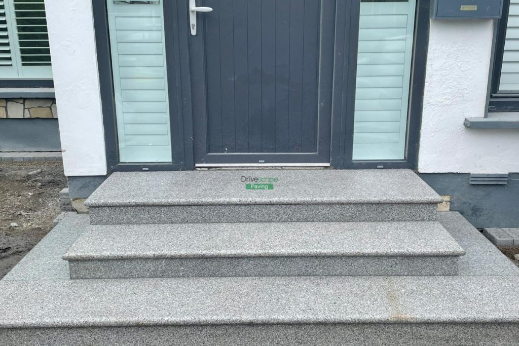 Driveway with Imprinted Concrete, Slane Borderline and New Steps in Blanchardstown, Dublin (9)