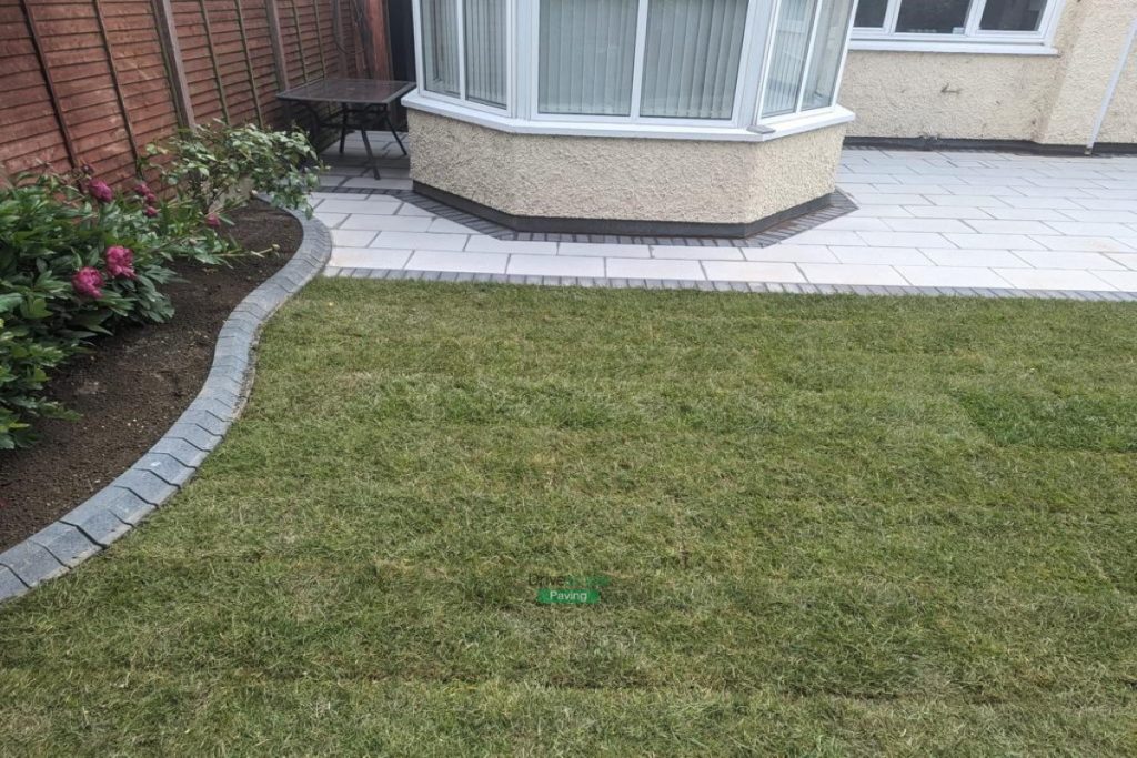 Granite Slabbed Patio with Slane Borderline in Luttrellstown, Dublin (4)