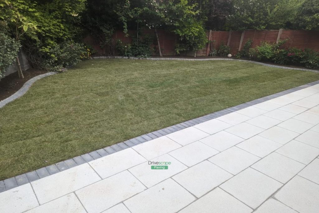 Granite Slabbed Patio with Slane Borderline in Luttrellstown, Dublin
