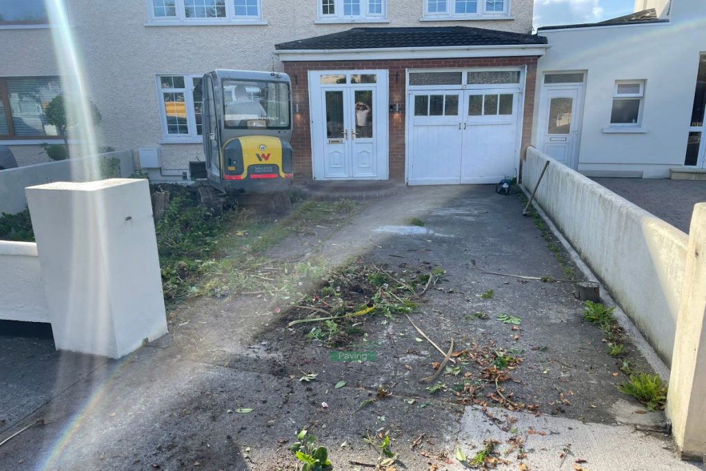 Corrib Block Paved Driveway with New Pillar in Blackrock, Dublin (1)