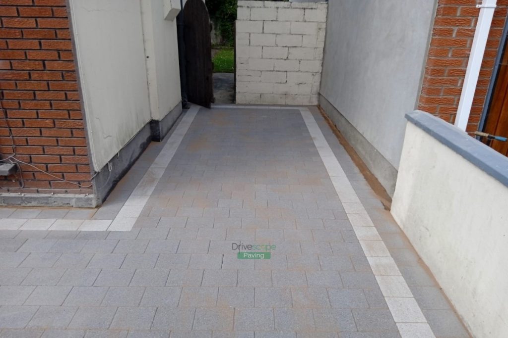 Driveway with Black Granite Corrib Paving and Silver Granite Borderline in Leixlip, Co. Kildare (6)