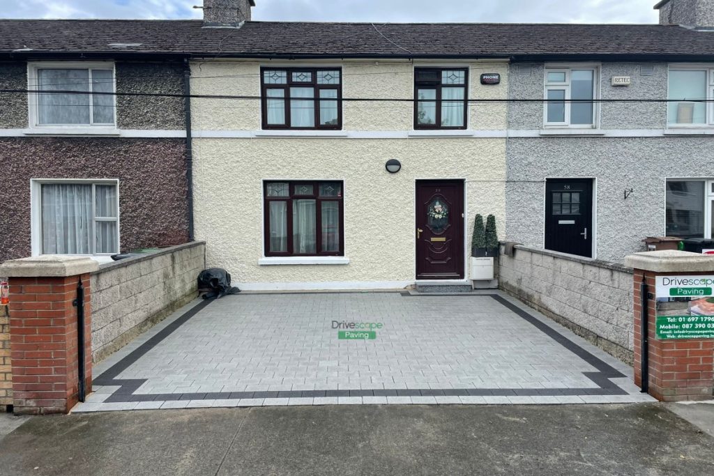 Driveway with Corrib Paving and Granite Borders in Inchicore, Dublin