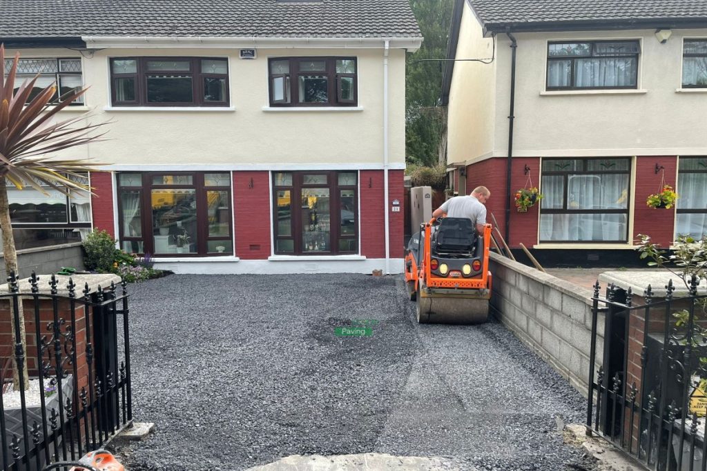 Driveway with Limestone Slabs and Granite Borderline in Cabra, Dublin (3)