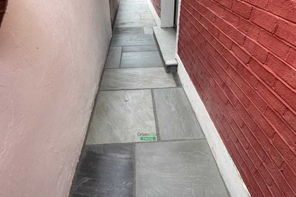 Driveway with Limestone Slabs and Granite Borderline in Cabra, Dublin (5)