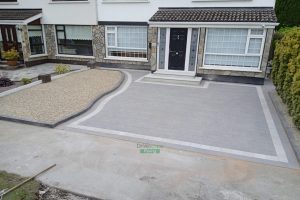Driveway with Silver and Black Corrib Paving and Double Bullnose Step in Castleknock, Dublin (5)