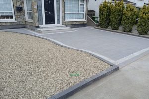 Driveway with Silver and Black Corrib Paving and Double Bullnose Step in Castleknock, Dublin (7)