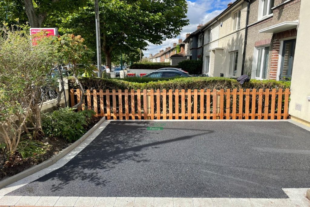 Asphalt Driveway with New Picket Fence in Whitehall, Dublin