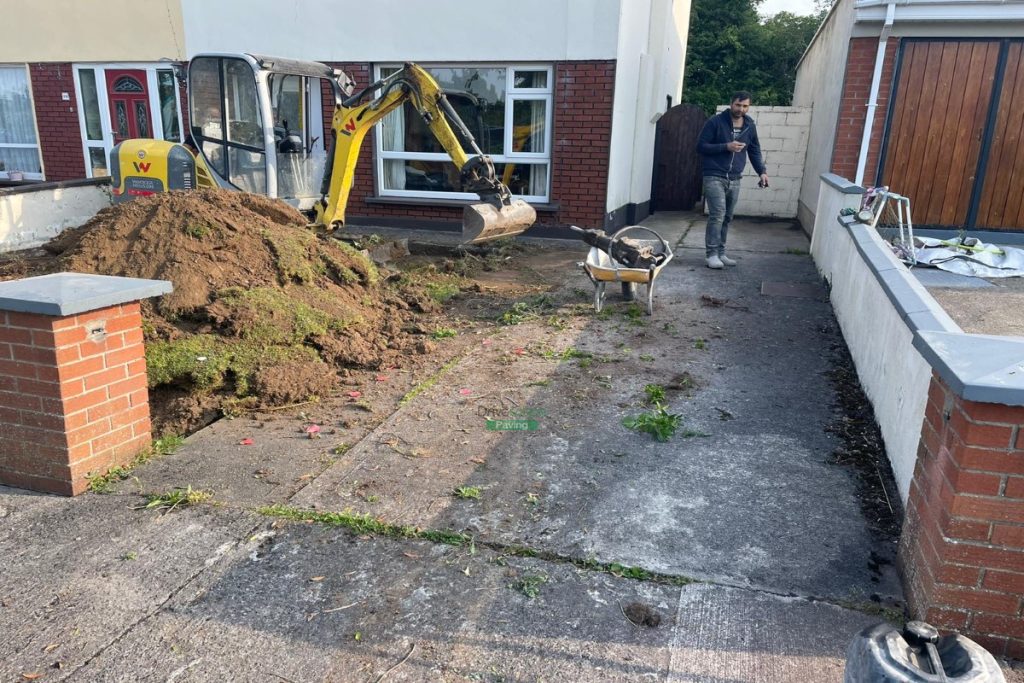 Driveway with Black and Silver Granite Corrib Paving in Leixlip, Co. Kildare (1)