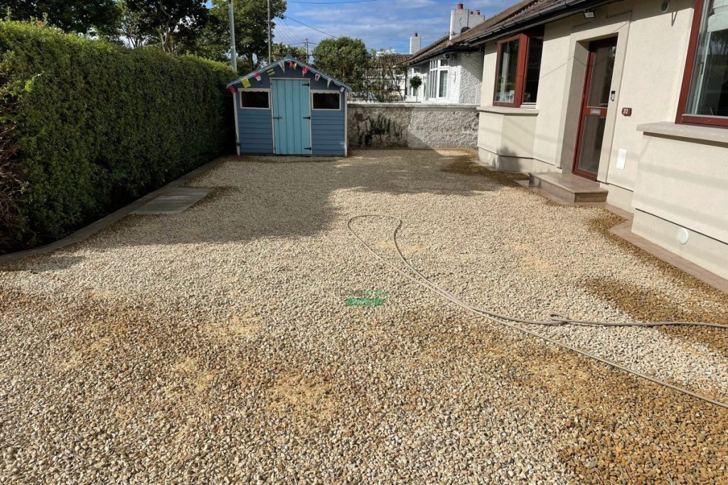 Gravelled Driveway with Granite Doorstep in Baldoyle, Dublin (6)