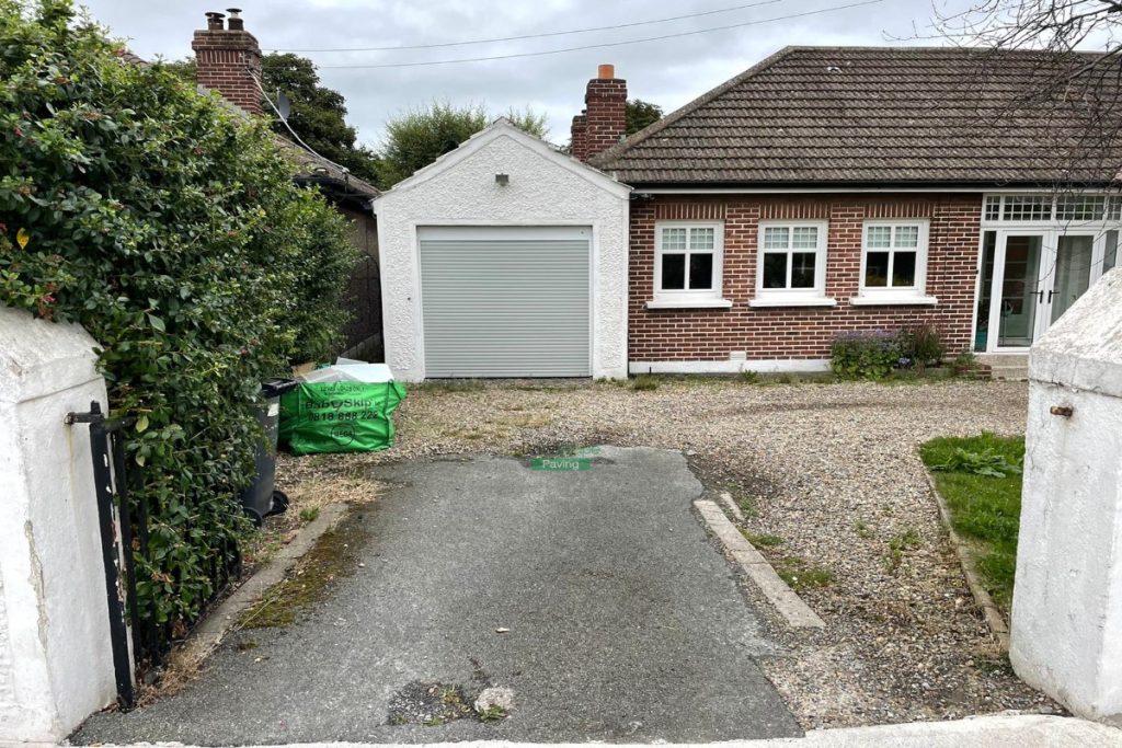 Gravelled Driveway with silver Granite Pathway and Kerbing in Baldoyle, Dublin (1)
