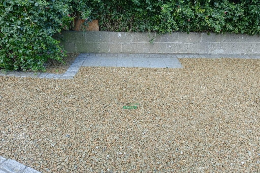 Gravelled Driveway with silver Granite Pathway and Kerbing in Baldoyle, Dublin (6)