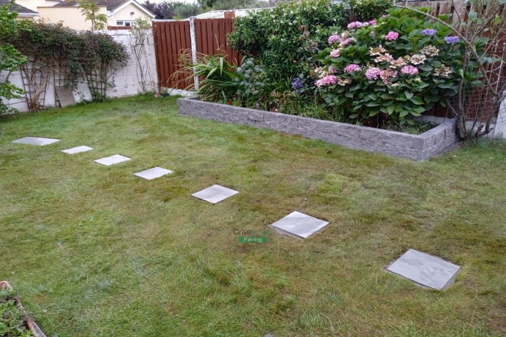 Kandla Grey Limestone Patio with Stepping Stones in Donabate, Co. Dublin (4)