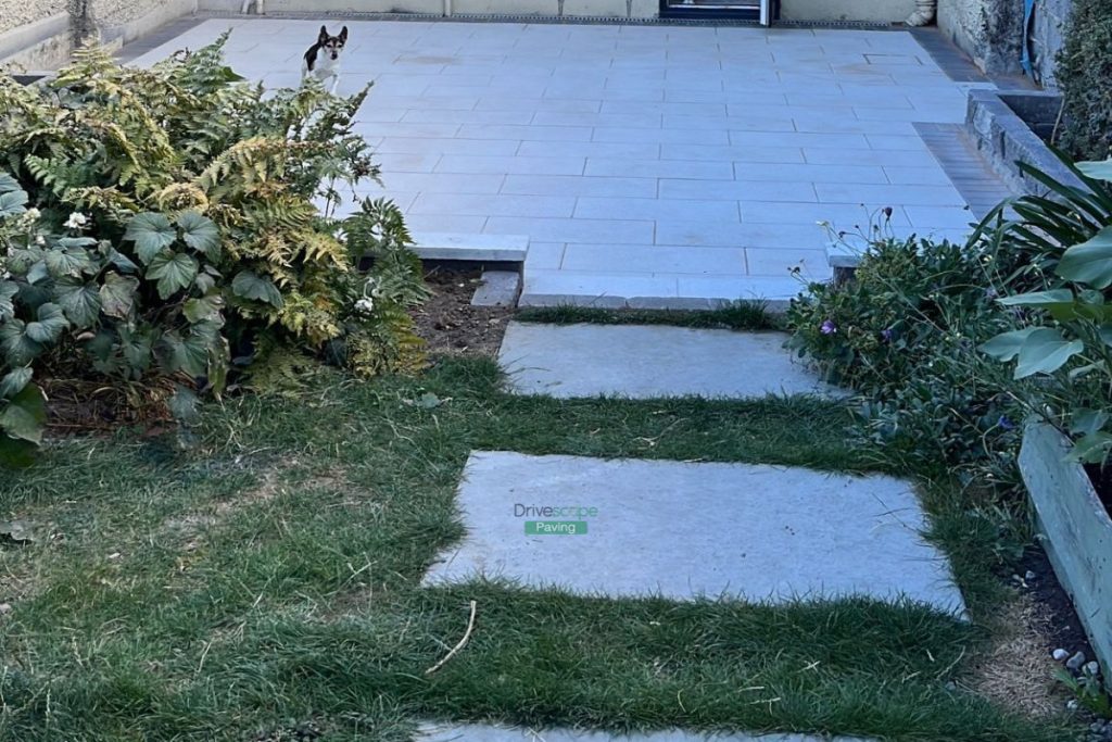 Silver Granite Slabbed Patio with Charcoal Borderline and Hallmark Walling in Killester, Dublin (5)