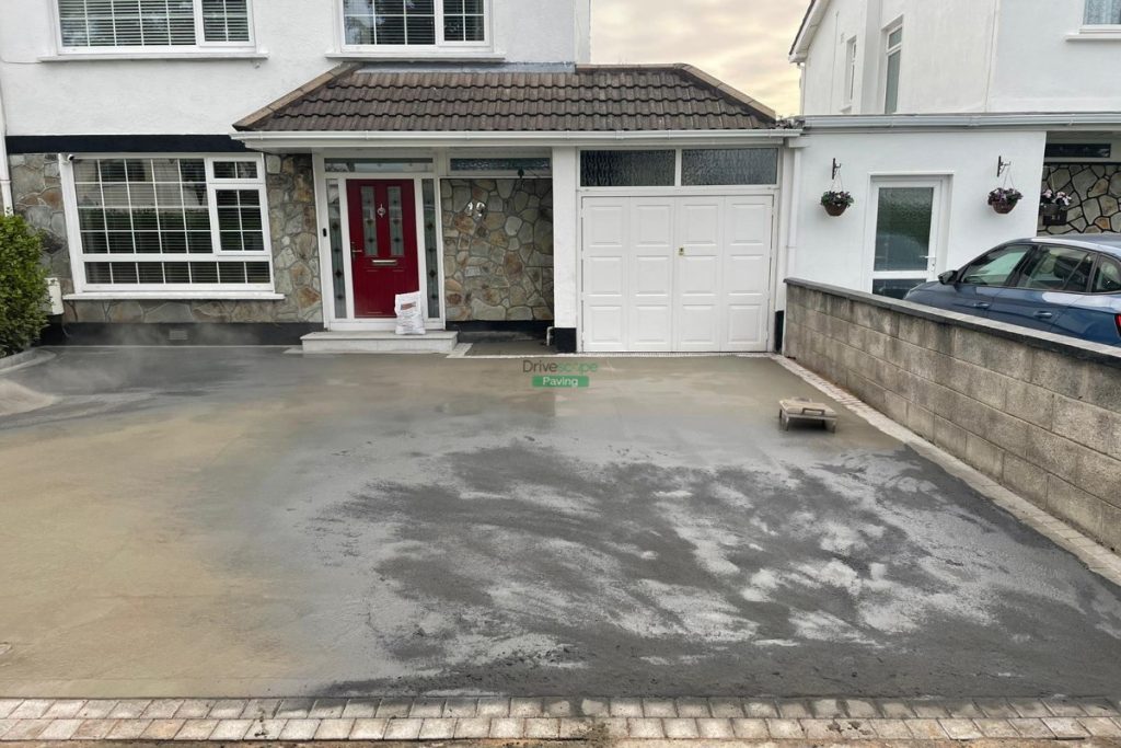 Driveway with Imprinted Concrete and Granite Borderlines in Blanchardstown, Dublin (2)