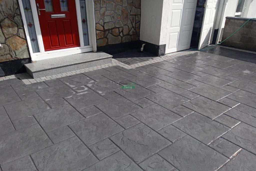 Driveway with Imprinted Concrete and Granite Borderlines in Blanchardstown, Dublin (3)