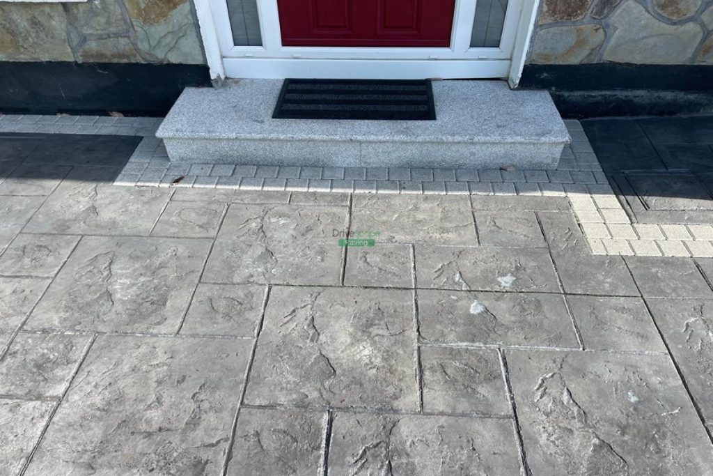 Driveway with Imprinted Concrete and Granite Borderlines in Blanchardstown, Dublin (7)