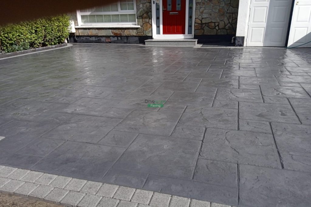 Driveway with Imprinted Concrete and Granite Borderlines in Blanchardstown, Dublin (8)