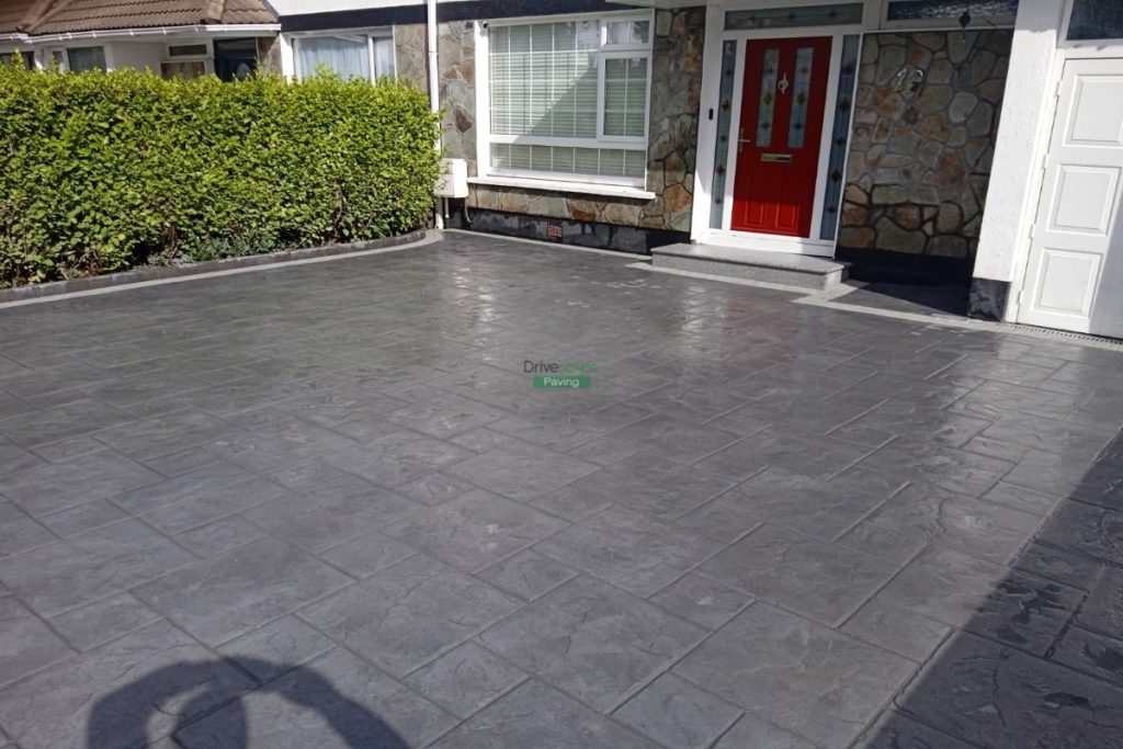 Driveway with Imprinted Concrete and Granite Borderlines in Blanchardstown, Dublin (9)