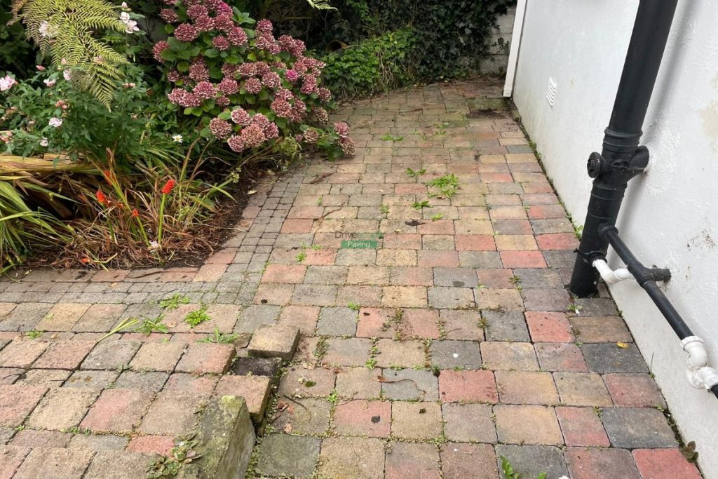 Patio with Black Slate Porcelain Tiles in Baldoyle, Dublin (1)