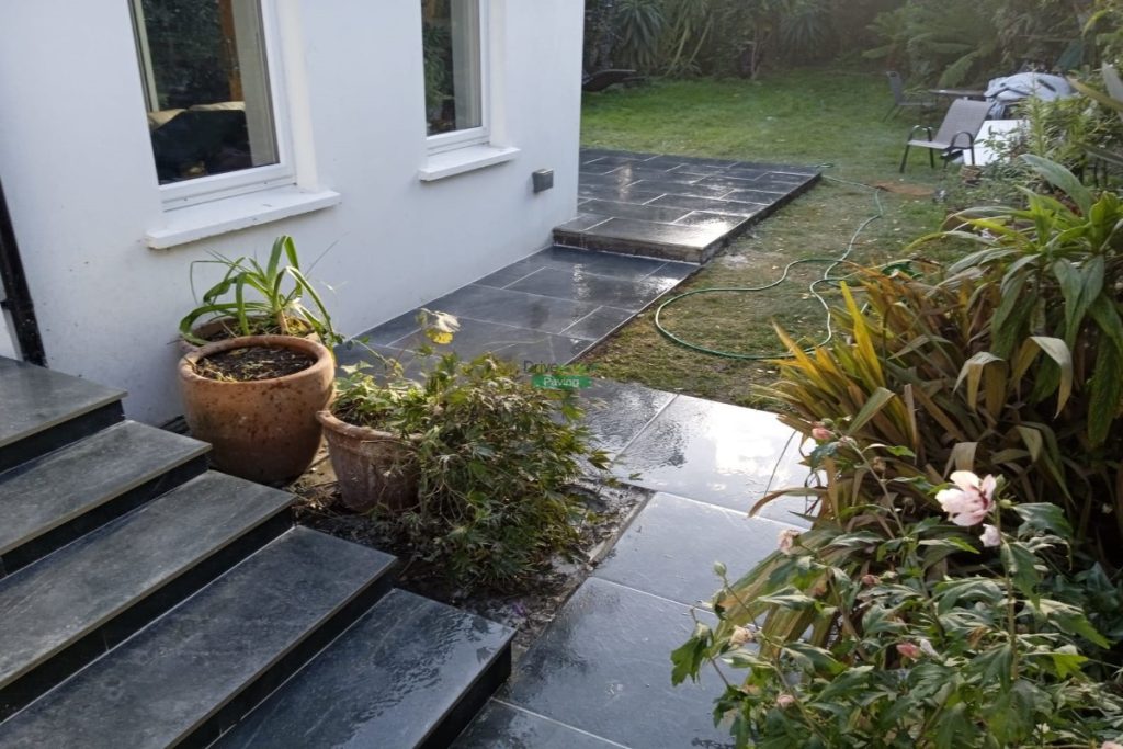 Patio with Black Slate Porcelain Tiles in Baldoyle, Dublin (6)