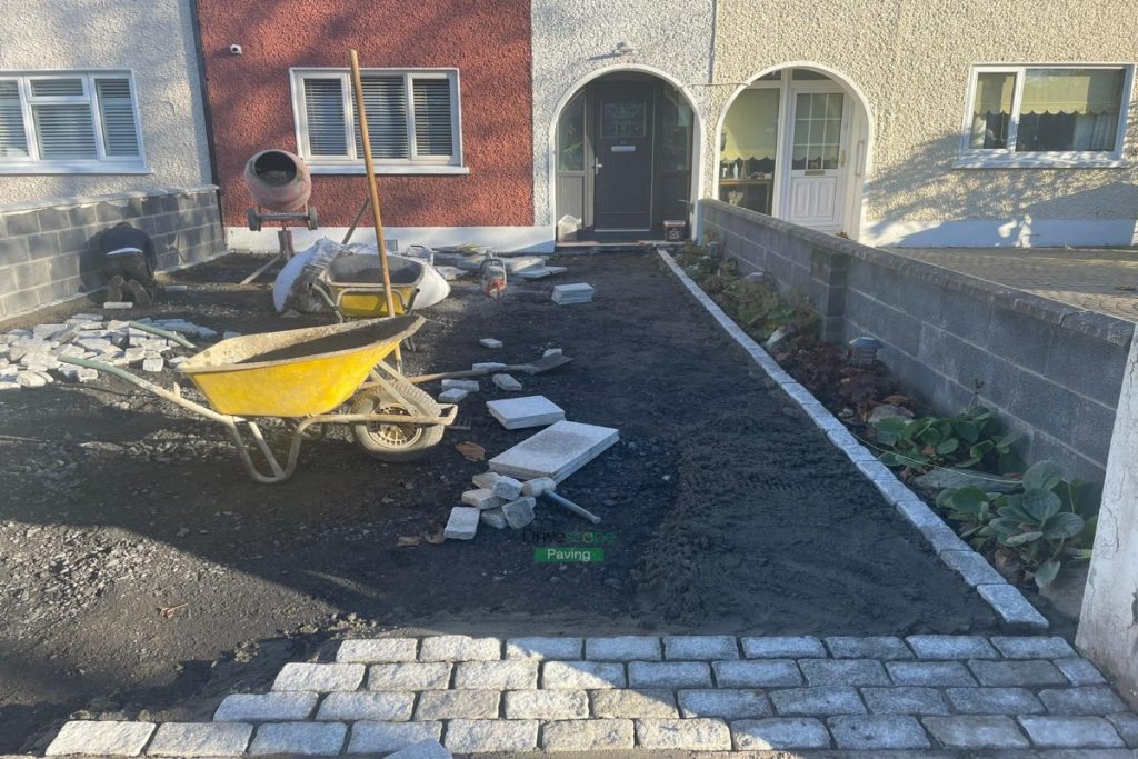 Gravelled Driveway with Silver Granite Slabs in Ashtown, Dublin (4)