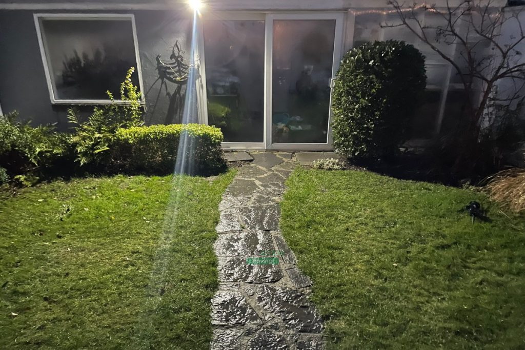 Patio with Black Limestone Slabs and Drainage System in Clontarf, Dublin (1)