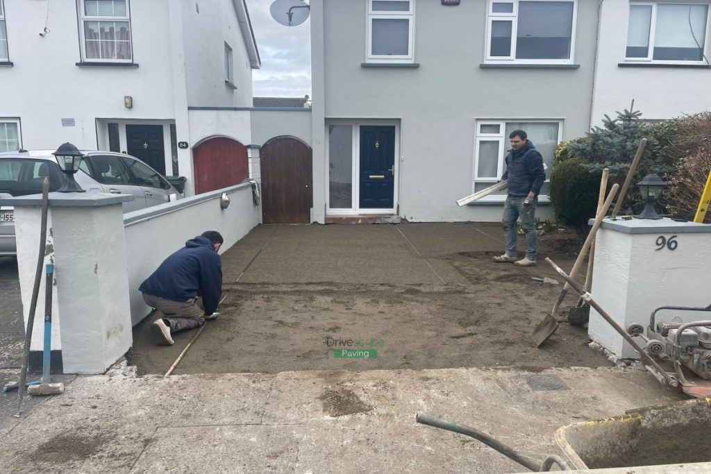 Black Granite Slabbed Driveway with Silver Borders and New Doorstep in Leixlip, Co. Kildare (2)