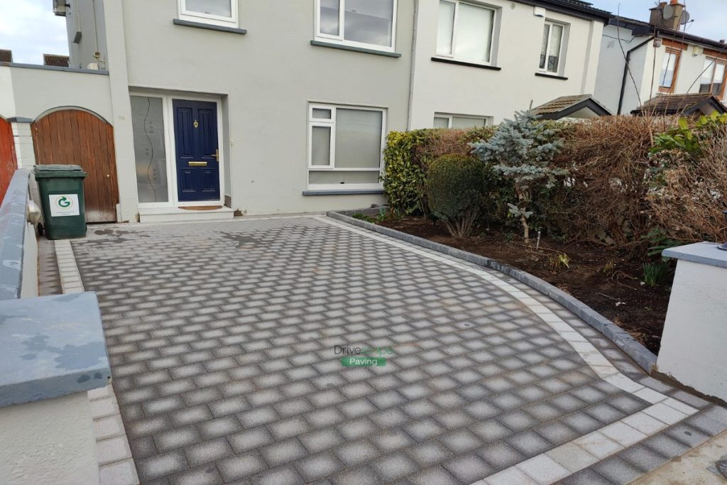 Black Granite Slabbed Driveway with Silver Borders and New Doorstep in Leixlip, Co. Kildare (7)