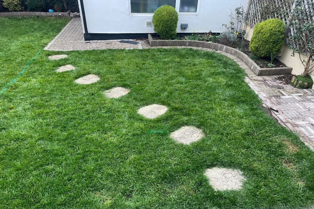Granite Slabbed Patio with Bull-Nose Kerbing in Castleknock, Dublin (3)