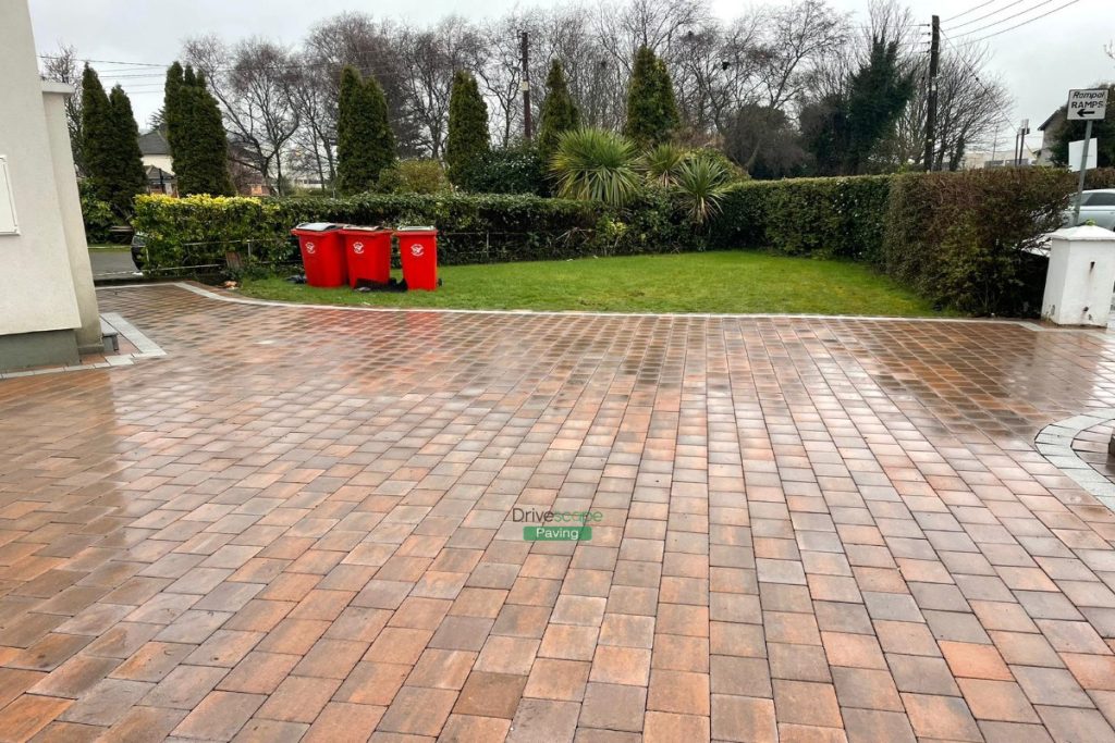 Driveway with Corrib Paving, New Fencing and Granite Borders and Step in Santry, Dublin (7)