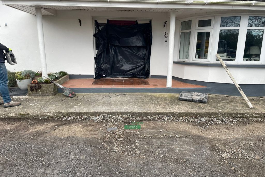 Gravelled Driveway with Asphalt Apron and Cladded Flower Beds in Skerries, Co. Dublin (1)